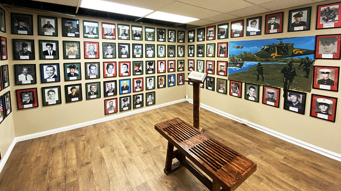Wide view of the Vietnam Veterans Memorial Room