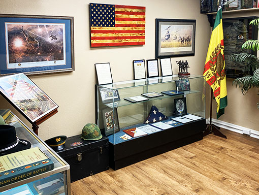 Portraits displayed in the Vietnam Veterans Memorial Room